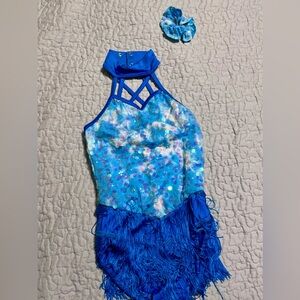 Weissman Blue and White Fringe Kids Costume